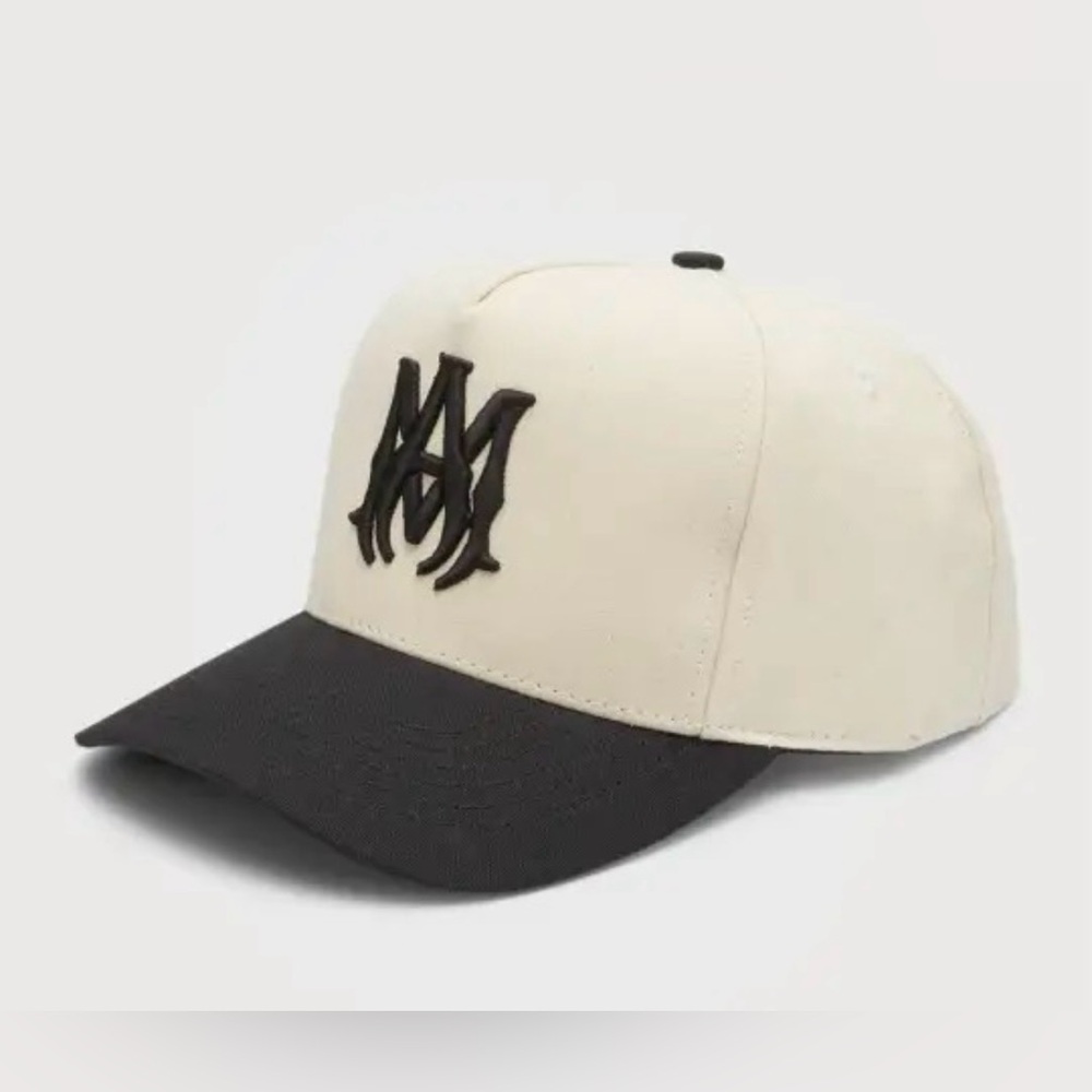 Amiri White & Black M.A. Embroidered Core Logo Hat- New with tags
